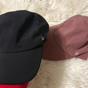 Lululemon Black and Coral Caps